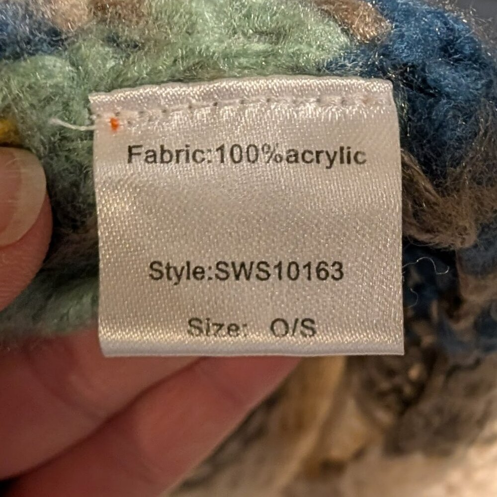 Fuzzy, Fall, Rainbow Cardigan - Picture 4 of 4